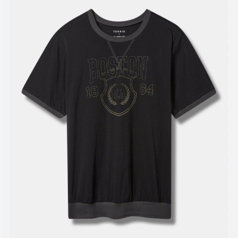 Torrid Black Boston Graphic Shirt